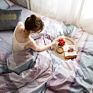 Luxury Simple Quilt Cover Bedding Set 100% Cotton Twill Small Fresh Double Bed 4 Pcs Bed Sheet Set