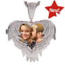 Memory Photo Frame Medallions Necklace&Pendant in Silver with Tennis Chain Hip Hop Jewelry Personalized Cubic Zircon Gift