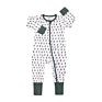 Newborn Cotton Print Long Sleeve Zipper Style Baby Kids Stripe Cheetah Leaf Print Autumn Zip up Bodysuits Sleeper Romper