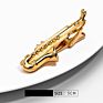 Novel Tie Bar Sword Cufflinks and Tie Clip Gift Box Set Gold Tie Pins for Men