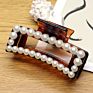 Pearl Plastic Elegant Clamp Korean Hair Claw Clip