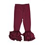 Sales Toddler Ruffle Leggings Solid Color Triple Cotton Kids Clothing Girls Ruffle Pants