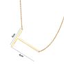 Shangjie Kalung Stylish Long Gold Plated Necklace Hip Hop Large Letter Necklace Stainless Steel Initial Necklace