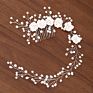 Silver Pearl Crystal Wedding Hair Combs Hair Accessories Bride Bridesmaid Jewelry for Women