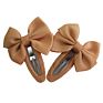 Snap Hair Clips with Bow Barrettes Bb Clips Hairbows Hairgrips Headwear Accessories for Baby Girls