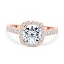 Square Zircon Engagement Rings 925 Sterling Silver Cz Diamond Ring for Women