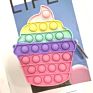 Strawberry Bag Purse Handbags Push Pop Bubble Toy Fidget Silicone Crossbody Sensory Toys Messenger Bag