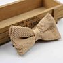 Style Men Women Soild Color Knit Bowtie Adjustable Double Deck Butterfly Bowties Designer Knitting Dress Knitted Bow Tie