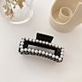 White Women Hair Clips Accessories Pearl Crystal Hair Claw for Girls