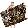 Women Square Microfiber Multicolor Pattern Animal Leopard Print Beach Towels Sunflowers Serape Colorful Pool Towel