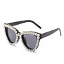 Yiding Squared Uv 400 Protection Rhinestone Oversized Shades Diamond Sunglasses Women Sun Glasses Shades with Rhinestones