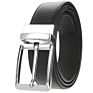 Zk707-3 Zinc Alloy Pin Buckle Genuine Leather Belt for Men