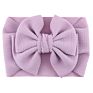 7" Kid Accessories Bows Soft Elastic Waffle Headband - Solid Color Top Knot Headwear for Baby Girl
