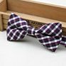 Classical Men's Bow Tie Plaid Striped Flexible Bowtie Smooth Necktie Soft Matte Butterfly Decorative Pattern Color Ties