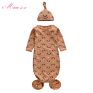 Cotton Jersey Newborn Sleeping Bag 0-6M Baby Safe Sleep Sack Knotted Baby Gown Unisex Newborn Baby Sleeping Bag