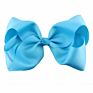 Cute 8 Inch Grosgrain Solid Color Bowknot Hair Bows with Clips Handmade Price Kid Girls Hair Accessories