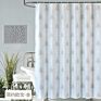 European Pattern Print Waterproof Shower Curtain, Elegant Rust Resistant Green Shower Curtain Boho for Bathroom/