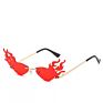 Flame Sunglasses Rimless Bat Sun Glasses Tears Shades Eyeglass Vintage Fire Shape Eyewear