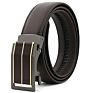 Gina Free Logo Men's Real Leather Ratchet Dress Belt with Automatic Buckle