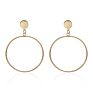 Jachon Statement Earrings Gold Jewelry Big Geometric round Earrings for Women Hanging Dangle Drop Gold Earrings