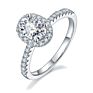 Krkc Solitaire Cluster Heart Wedding Bands 1/2 1 Ct 925 Sterling Silver Vvs1 Diamond Moissanite Engagement Rings for Women