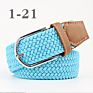 Leisure 25 Solid Color Pin Buckle Elastic Stretch Braided Waist Belts