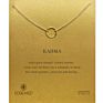 Most Popular Lucky Wishes Card Gold Plated Elephant/Dragonfly Pendant Jewelry Pendant Collarbone Chain Necklaces