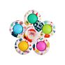 Rainbow Pop Bubble Fidget Spinner Simple Push Tie Dye Fidget Toys Silicone Spinners