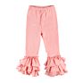 Sales Toddler Ruffle Leggings Solid Color Triple Cotton Kids Clothing Girls Ruffle Pants
