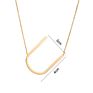 Shangjie Kalung Stylish Long Gold Plated Necklace Hip Hop Large Letter Necklace Stainless Steel Initial Necklace