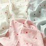 Star Printed Baby 100% Cotton Knitted Receiving Blanket Muslin Swaddle Wrap for Baby Kid Child Toddler