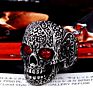 Stock Rts Men's Carbide Hip Hop Skull Ring Skull Punk Gothic Jewelry Engagement Wedding Party Ring for Men