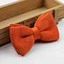 Style Men Women Soild Color Knit Bowtie Adjustable Double Deck Butterfly Bowties Designer Knitting Dress Knitted Bow Tie