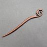 Vintage Retro Chinese Black Wooden Sandalwood Carved Long Horn Fork Pen Hairpin Wood Chopsticks Hair Sticks Pins Picks for Women