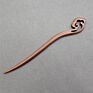 Vintage Retro Chinese Black Wooden Sandalwood Carved Long Horn Fork Pen Hairpin Wood Chopsticks Hair Sticks Pins Picks for Women