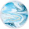 Wholeslae Designer Embossed Oversized Large Sublimated Printed round Beach Towels with Logo Print