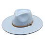Wide Brim Fall Color Wool Felt Fedora Hats Cotton Polyester Dark Color Solid Plain Jazz Hat 9Cm 9.5Cm Brim