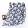 100% Cotton Muslin Swaddle Blanket Tassel 120*110 Cm Wrap Towel for Baby