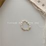 34 Models Vintage Handmade Irregular Geometric Adjustable Stacking Freshwater Baroque Pearl Beaded Heart Elastic Ring Women Girl