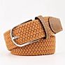 42 Colors Men Women Casual Knitted Pin Buckle Belt Woven Canvas Elastic Expandable Braided Stretch Belts Plain Webbing Strap