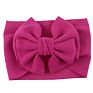 7" Kid Accessories Bows Soft Elastic Waffle Headband - Solid Color Top Knot Headwear for Baby Girl