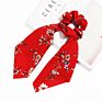 Butterfly Hair Tie Floral Print Bandana Personalized Designer Luxury Long Scarf Hair Scrunchies