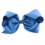 Cute 8 Inch Grosgrain Solid Color Bowknot Hair Bows with Clips Handmade Price Kid Girls Hair Accessories