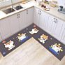 Cute Cartoon Sucking Water and Oil Kitchen Mats Kitchen anti Slip Mat Home Stain Resistance Kitchen Floor Mat Waterproof