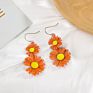 Flower Personality Small Fresh Petals Earrings Female Temperament Simple Metal Flower Stud Earrings