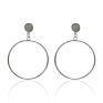 Jachon Statement Earrings Gold Jewelry Big Geometric round Earrings for Women Hanging Dangle Drop Gold Earrings