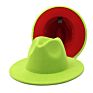 Polyester Cotton Vegan Material Two Tone 60 Colour Fedorahat Fedora Hat for Women Men Party Show Music Festival Dress