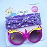 Pretty Children Hair Accessories Set Baby Girl Sunglasses and Headband Sets Cute Bow Hairband for Girl