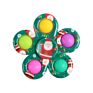 Rainbow Pop Bubble Fidget Spinner Simple Push Tie Dye Fidget Toys Silicone Spinners