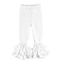 Sales Toddler Ruffle Leggings Solid Color Triple Cotton Kids Clothing Girls Ruffle Pants